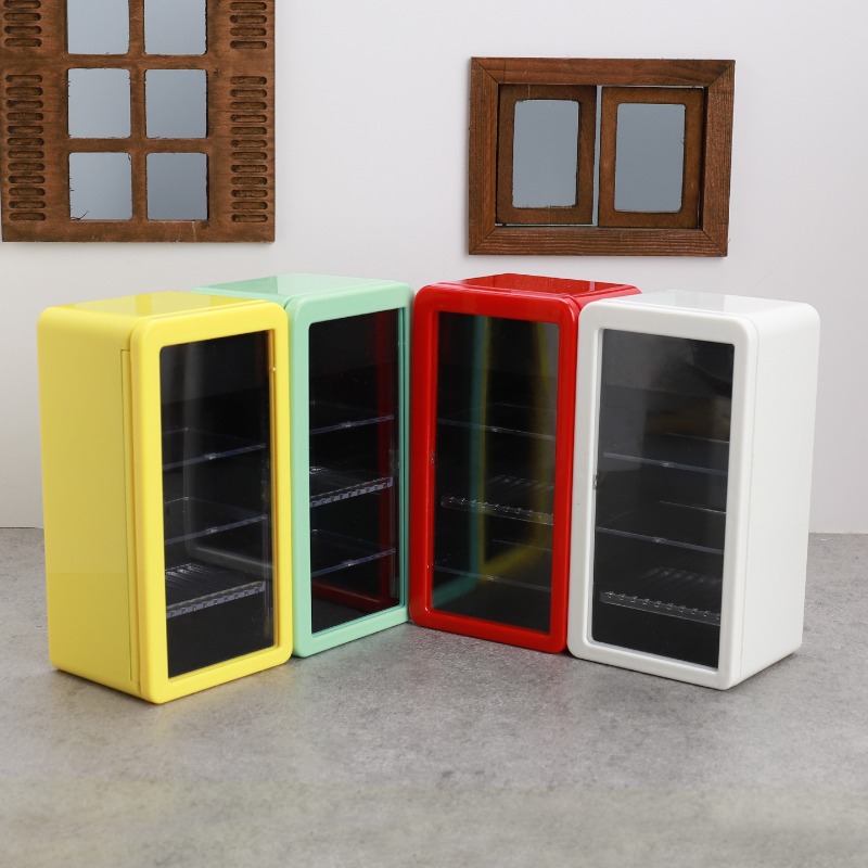 Kitchen Appliances Refrigerators - ミニチュア発光冷蔵庫冷凍庫模型キッチン家電モデルドールハウス家具シーンデコレーション
