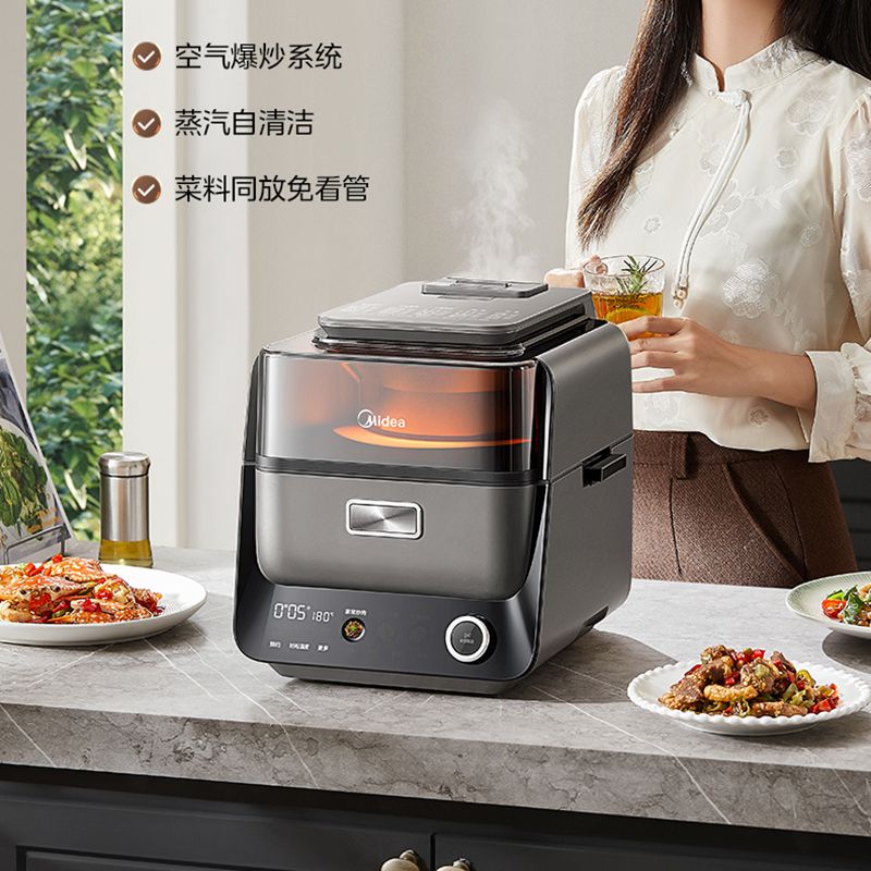 Kitchen Appliances Oven - デュアルヒートソースエアフライヤーシェフマシン KZC40C01XM - スマート、熱風、炒め物/ロースト/シチュー/蒸し用の反転不要