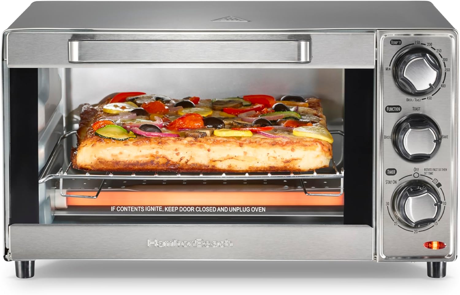 Toaster 4 Slice - 大型4枚焼きステンレス製カウンタートップトースターオーブン＆ピザメーカー