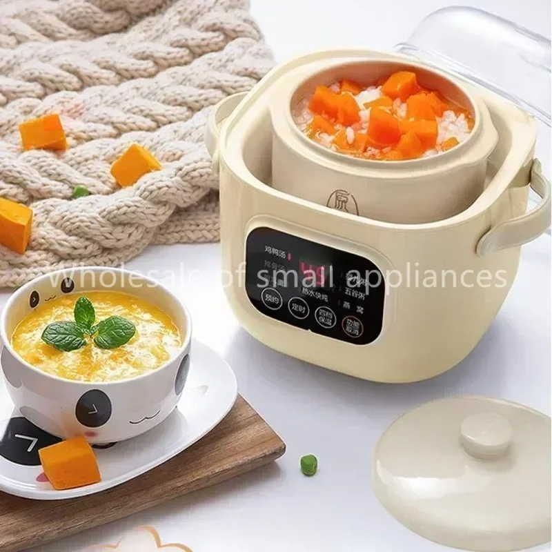 220V セラミック電気スローシチューポット家庭用マルチ離乳 - Slow Cooker Ceramic のレビューと価格