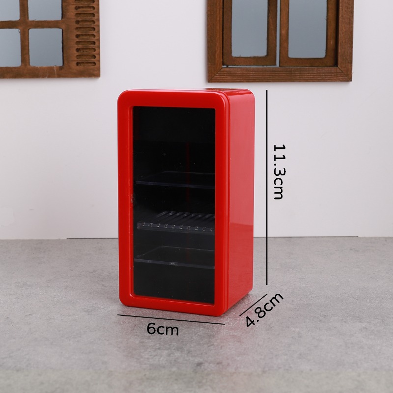 ミニチュア発光冷蔵庫冷凍庫模型キッチン家電モデルドールハウス - Kitchen Appliances Refrigerators のレビューと価格