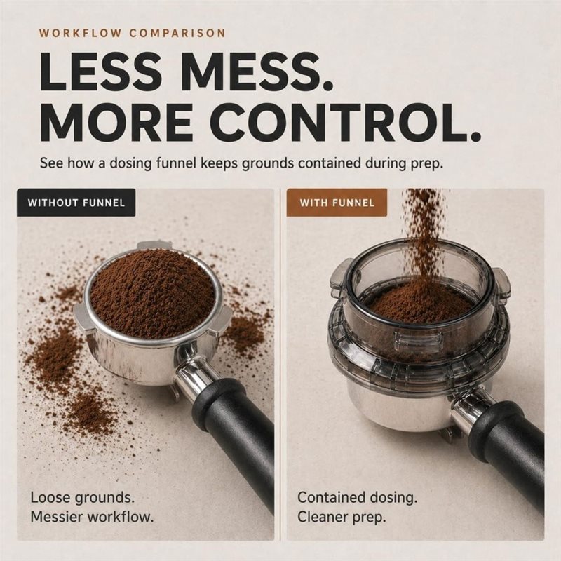 A65T-ツイストロックポルタフィルタードージングファンネル - Breville Espresso Barista Express のレビューと価格