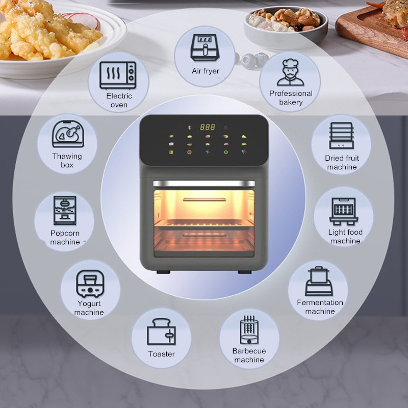 15L ビジュアルエアフライヤー 透明窓付き 1350W デ - Kitchen Appliances Oven のレビューと価格