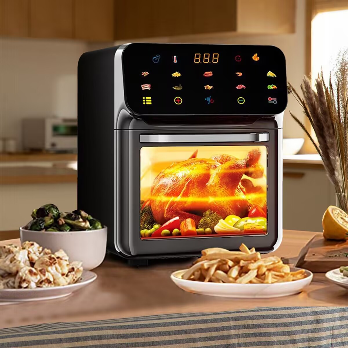 15L ビジュアルエアフライヤー 透明窓付き 1350W デ - Kitchen Appliances Oven のレビューと価格