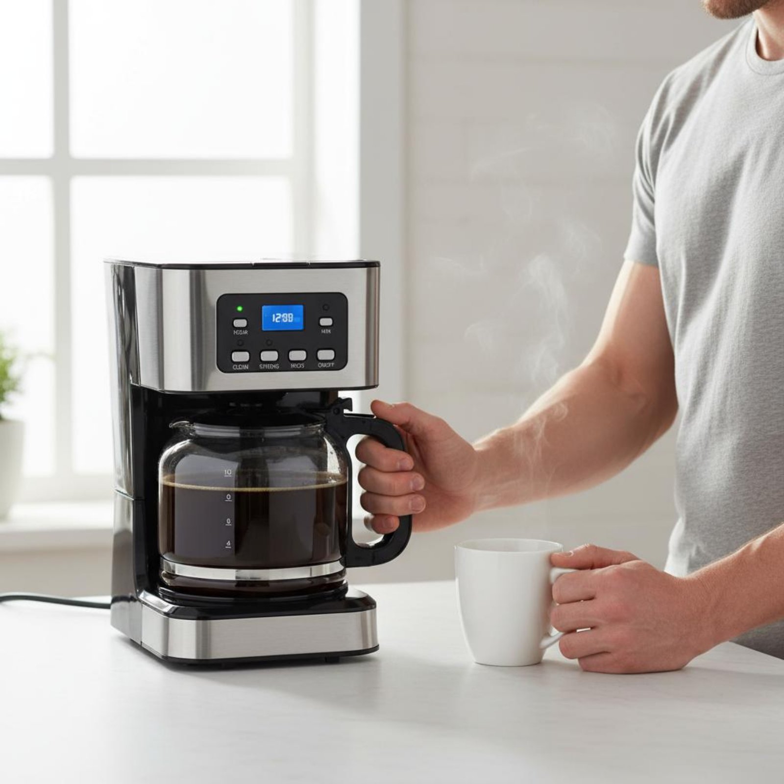 自動ポアオーバーコーヒーメーカー 24時間タイマー プログラ - Kitchen Appliances Built In のレビューと価格