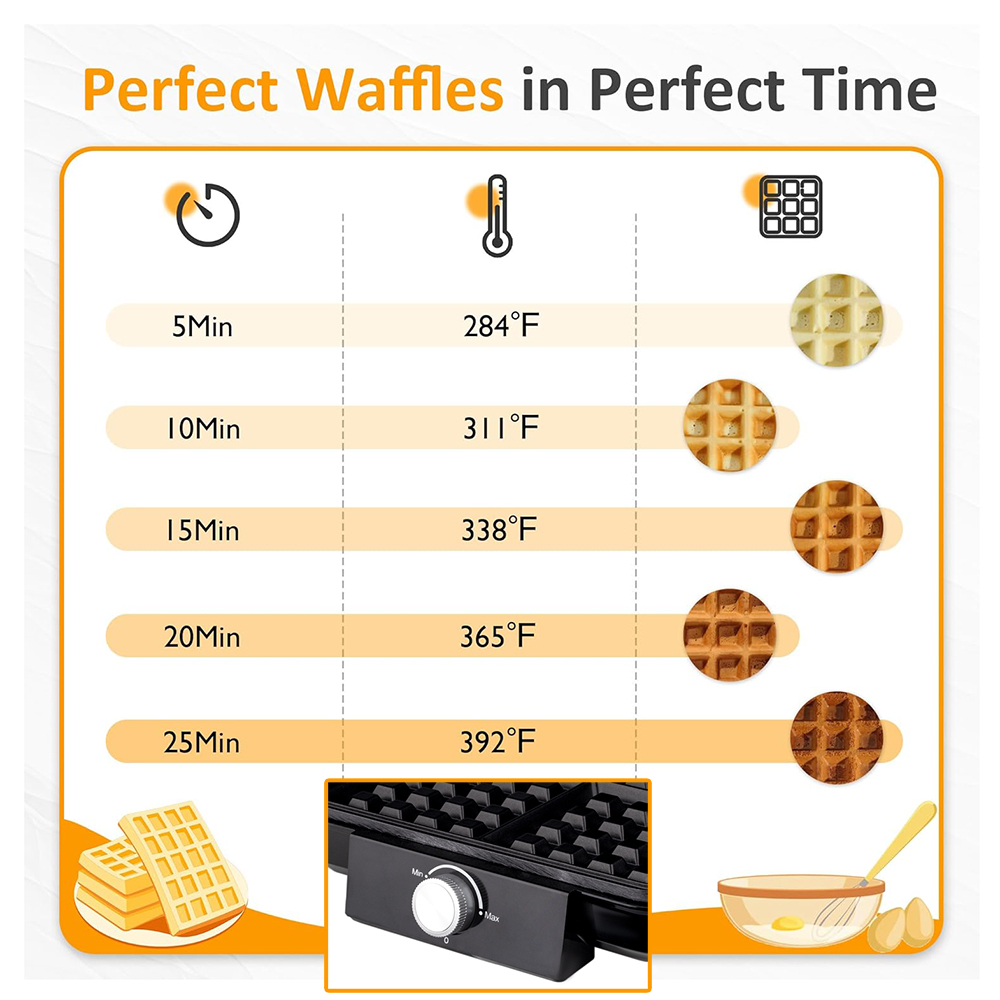 4 スライスベルギーワッフルメーカー 1500 ワットダブル - Toaster 4 Slice のレビューと価格