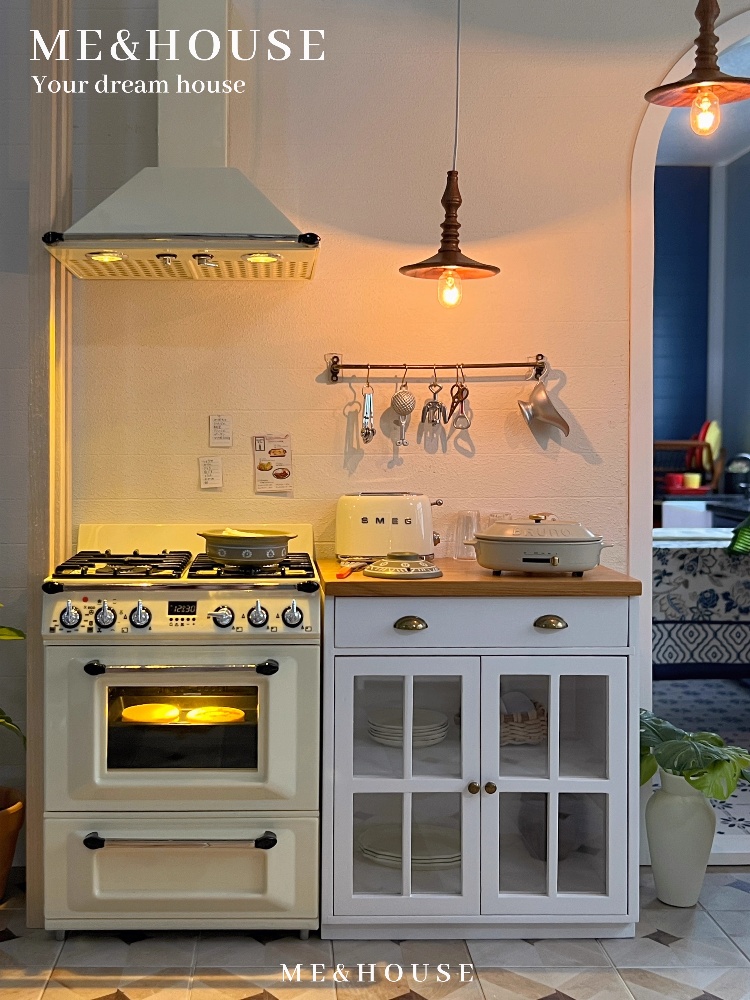 ドールハウス用の金属製ストーブ,ミニモデル,家具アクセサリー - Kitchen Appliances Oven のレビューと価格