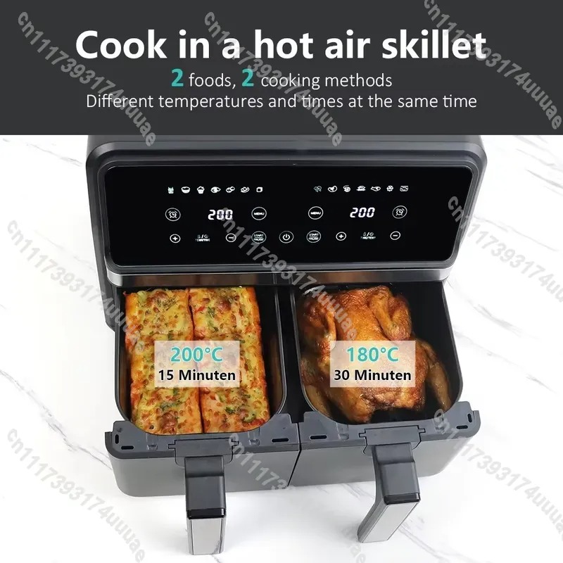 8L大容量電気エアフライヤー、ダブルポットと可視窓付き、家庭 - Kitchen Appliances Oven のレビューと価格