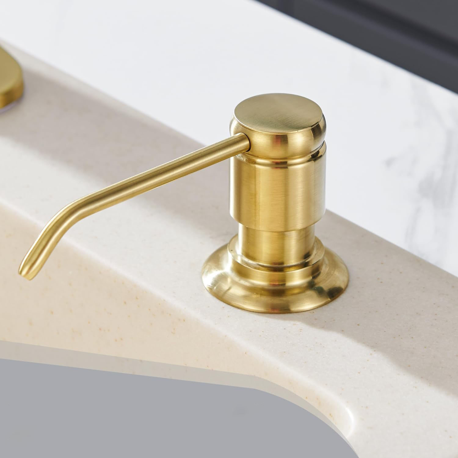 真鍮シンクソープディスペンサー、17オンスボトルと120mm - Kitchen Appliances Built In のレビューと価格