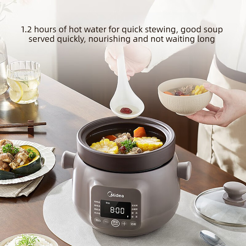 多機能家庭用スマート紫砂電気鍋、耐熱性、微量元素配合、スープ - Slow Cooker Ceramic のレビューと価格