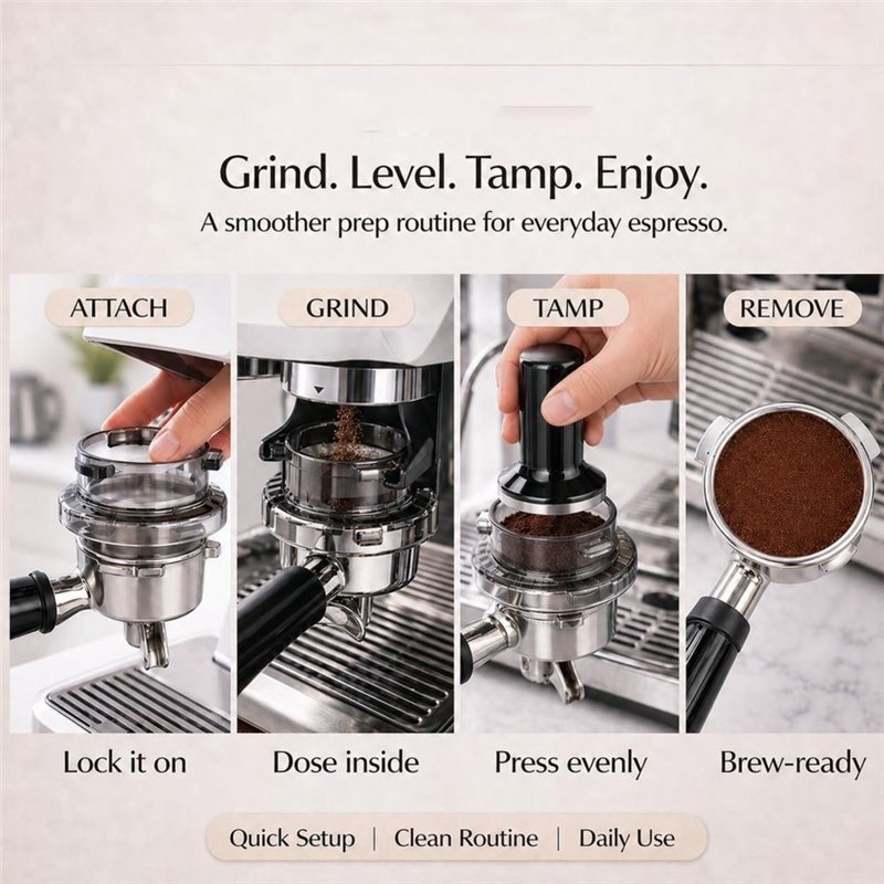 プロモーション！ツイストロック式ポルタフィルターファンネル  - Breville Espresso Barista Express のレビューと価格