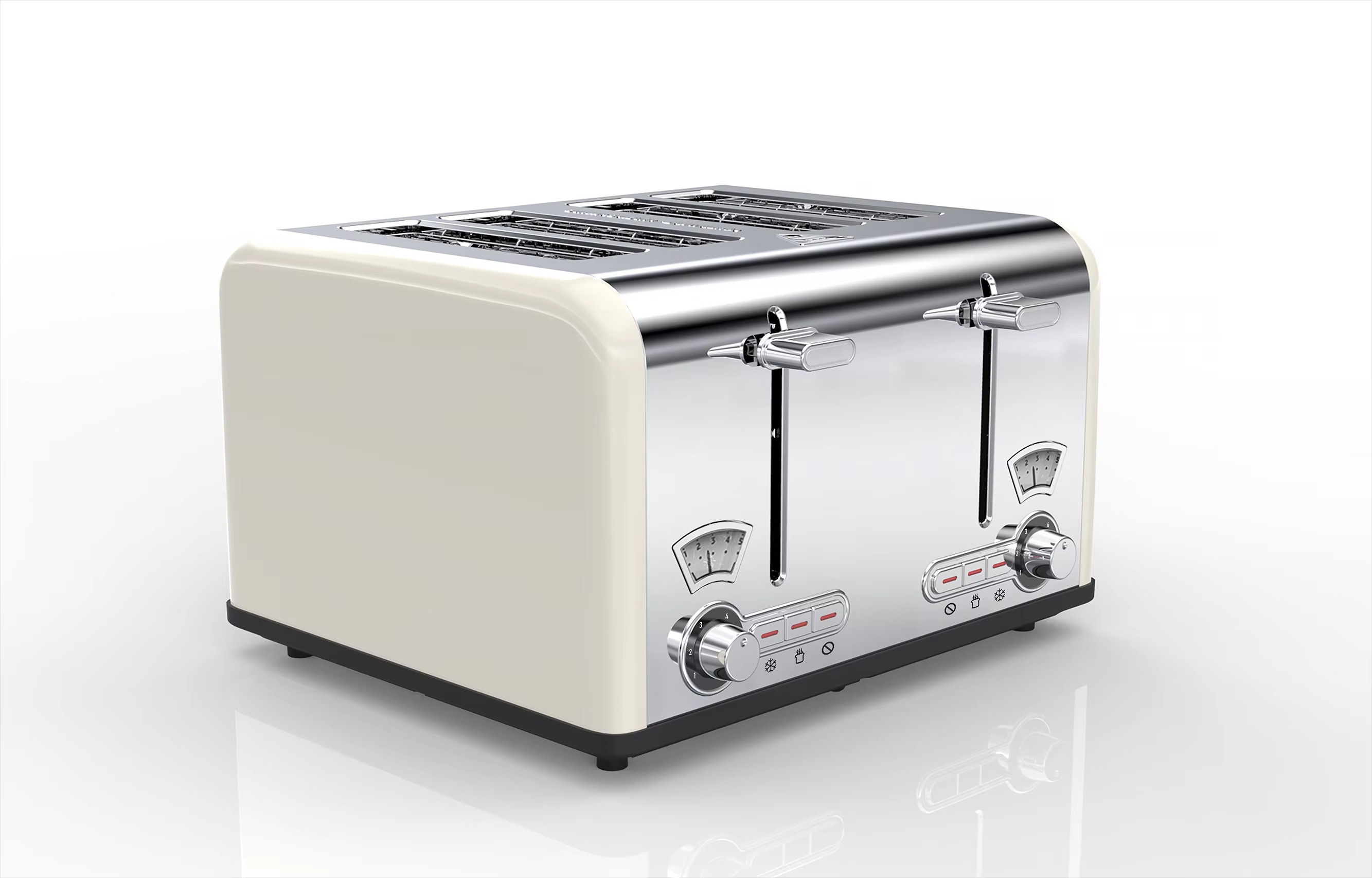 電気式4枚焼きエクストラワイドスロットステンレス製ブレッドト - Toaster 4 Slice のレビューと価格