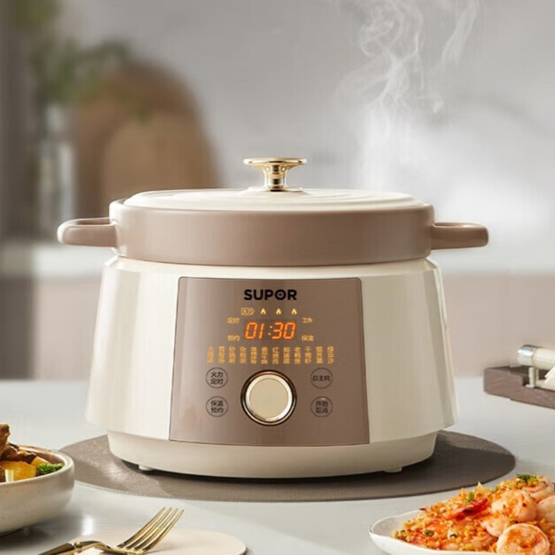 4L セラミック家庭用電気スロークッカー多機能スープポットお - Slow Cooker Ceramic のレビューと価格