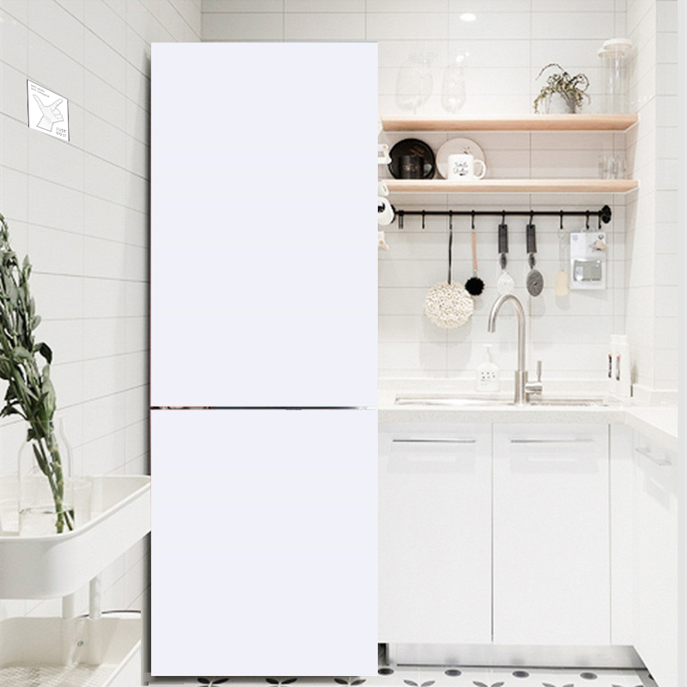 白い花の冷蔵庫の装飾ステッカー,粘着性,防水キッチン装飾壁紙 - Kitchen Appliances Refrigerators のレビューと価格