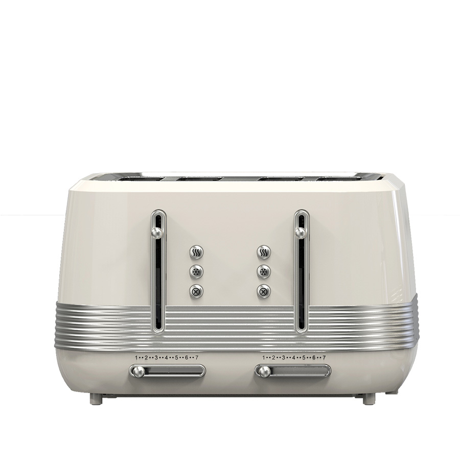4枚焼きトースター コードレストースター カフェレトロトース - Toaster 4 Slice のレビューと価格