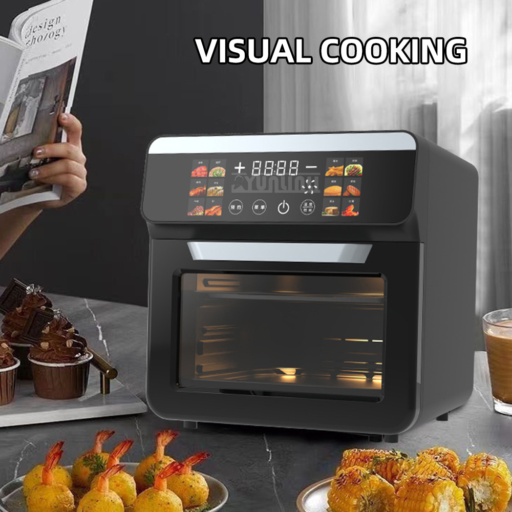 タッチスクリーン式電気エアフライヤー、可視窓付きインテリジェ - Kitchen Appliances Oven のレビューと価格